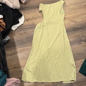 Light Green Cutout Maxi Dress - Women
